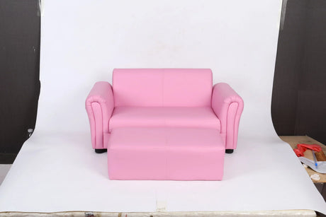 Kids Club Chair Sofa / Sectional And Ottoman - Pink - Furniture Home Direct