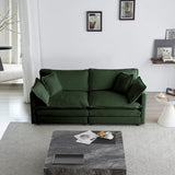 2 Pc Chenille Living Room Set - Green - Furniture Home Direct