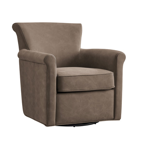 Westly Swivel Accent Chair 360-Degree Faux Leather