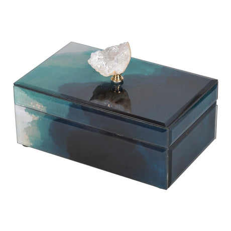 Bethany - Aqua Jewelry Box, Stackable Decorative Storage Boxes & Lids - Furniture Home Direct