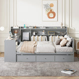 Daybed With 3 Drawers USB Ports And Desk - Furniture Home Direct