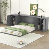 Murphy Bed With Shelves, Cabinets And USB Ports - Furniture Home Direct