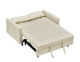 54.30-inch Love Seat with Pull Out Bed - beige - Furniture Home Direct