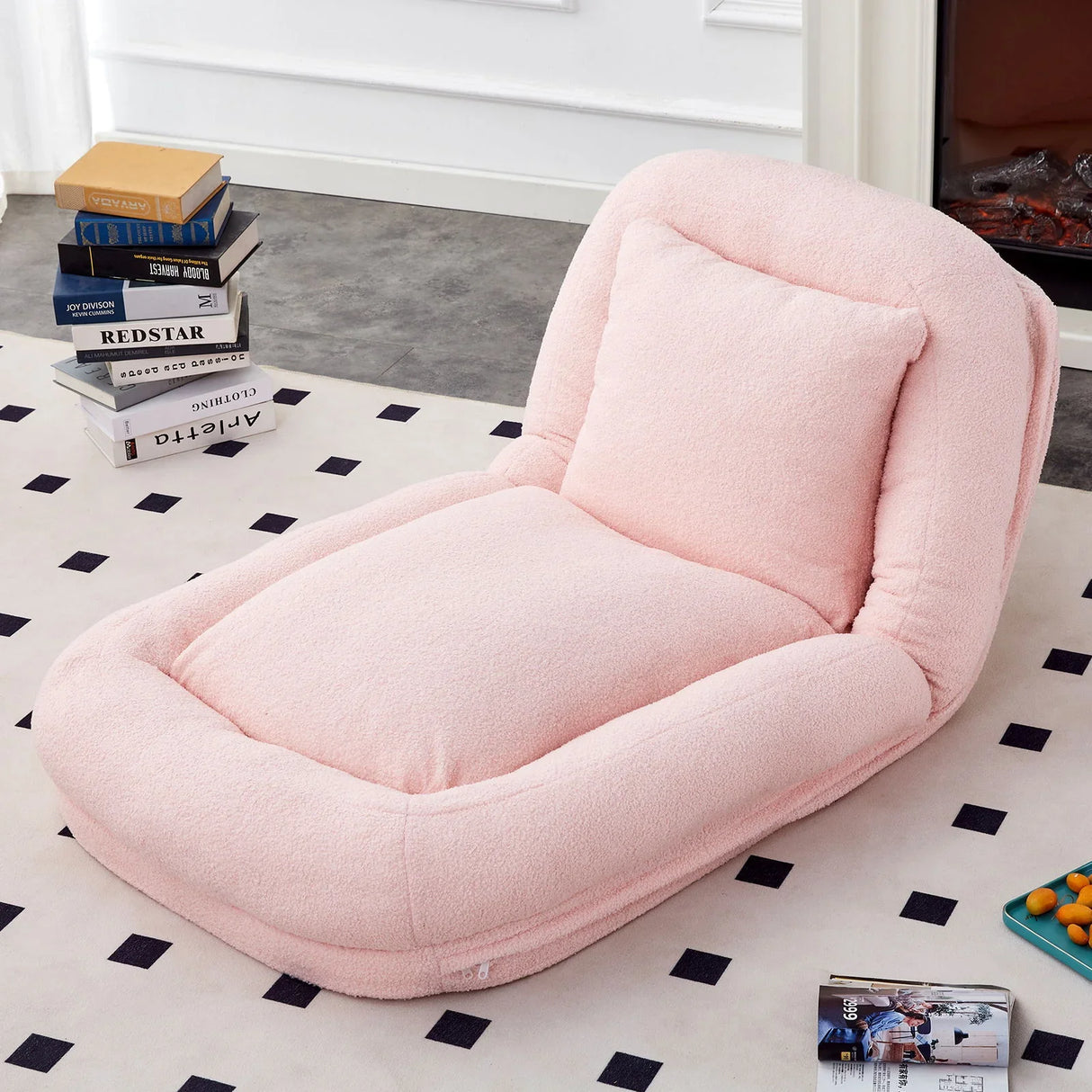 Contemporary Folding Sofa Chair With 5 Adjustable Positions For Gaming, Meditation, And Relaxation - Furniture Home Direct