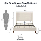 Peyton - Upholstered Bed With 54" High Headboard, Traditional Hand Buttoned Tufting - Furniture Home Direct