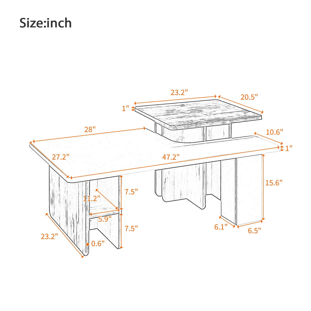 Nesting Coffee Tables (Set of 2) - Furniture Home Direct