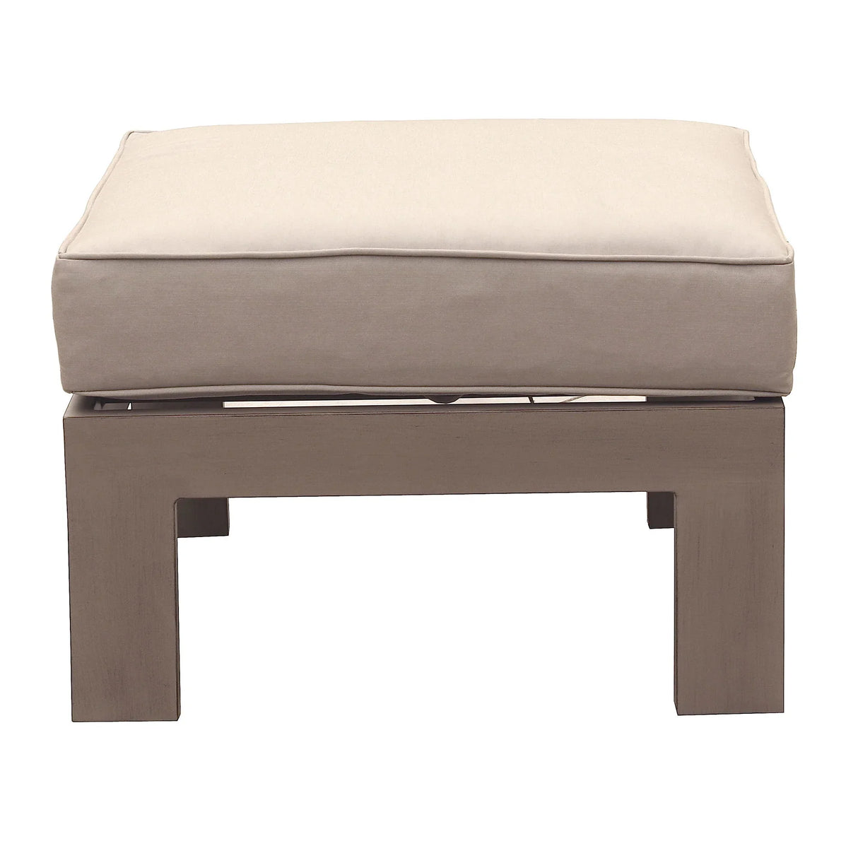 Patio Indoor Outdoor Aluminum Ottoman Footstool With Cushion - Furniture Home Direct