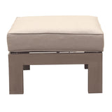 Patio Indoor Outdoor Aluminum Ottoman Footstool With Cushion - Furniture Home Direct