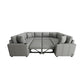Modern U-Shaped Sectional Sofa Convertible Pull-Out Sofa Bed With USB Ports And Cup Holders - Furniture Home Direct