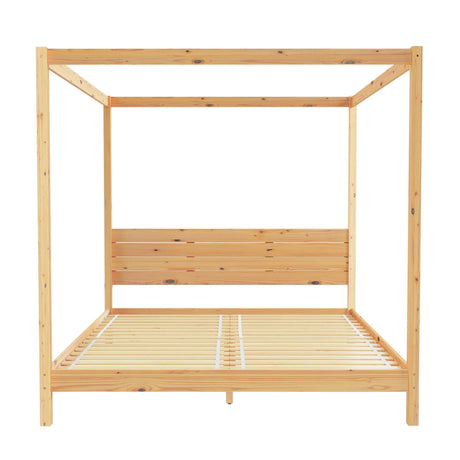 Canopy Bed Frame Modern Minimalist Boho - Furniture Home Direct