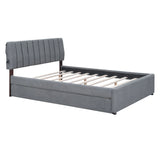 Upholstered Platform Bed With Trundle - Furniture Home Direct