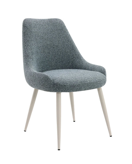 Laela - Boucle Bone Table Side Chair - Light Blue - Furniture Home Direct