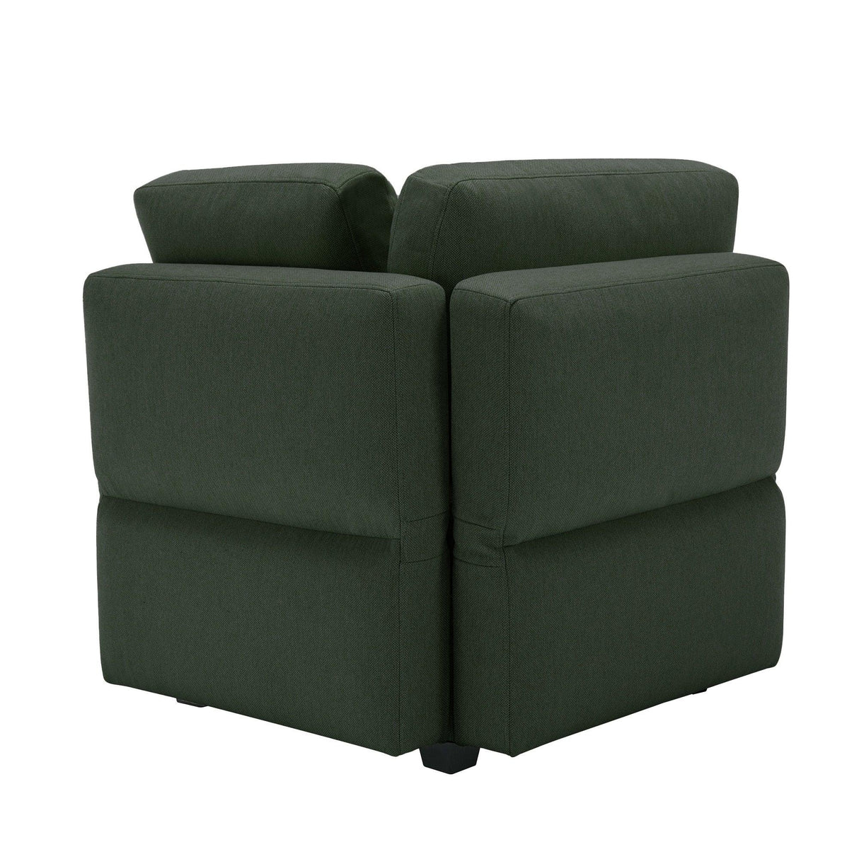 2 Pc Living room Set With Hidden Storage Under Seat and Adjustable Arms and Backs - Green - Furniture Home Direct