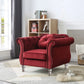 Chic Transitional Flared Arm Chair - Furniture Home Direct