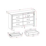 Lorenzo - Dresser With Hidden Jewelry Compartment And Bar Handles In - Silver - Furniture Home Direct