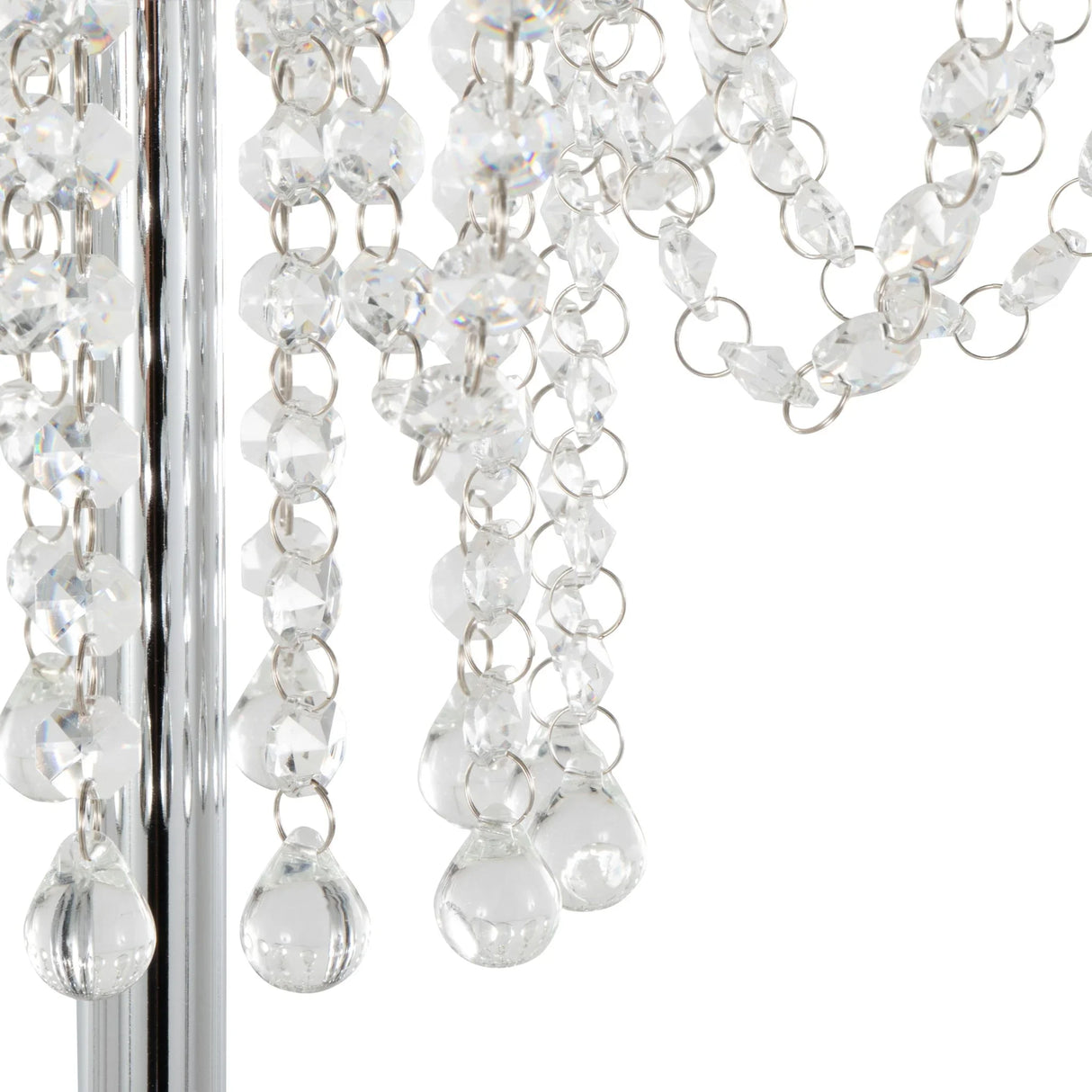 Droplet - Contemporary Floor Lamp - Polished Chrome / Clear - Furniture Home Direct