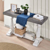 Farmhouse Retro Design Pedestal Sofa Tabe - Furniture Home Direct