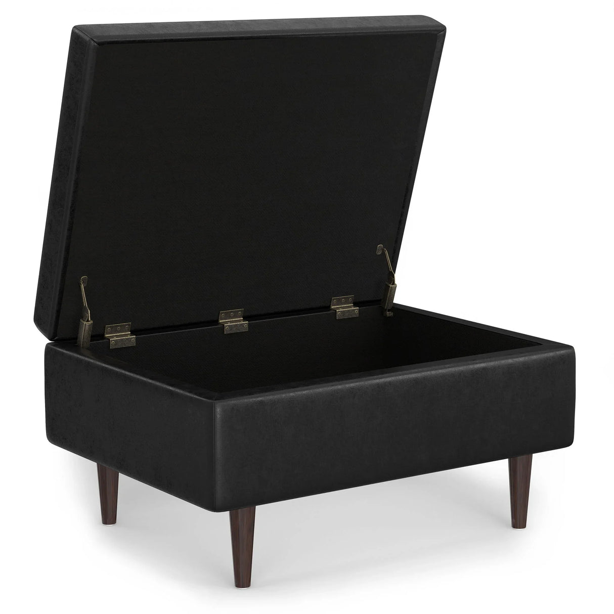 Shay - Large Square Coffee Table Storage Ottoman Mid-Century Style - Furniture Home Direct