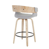 Elisa - Farmhouse Counter Stool (Set of 2) - White Washed / Gray - Furniture Home Direct