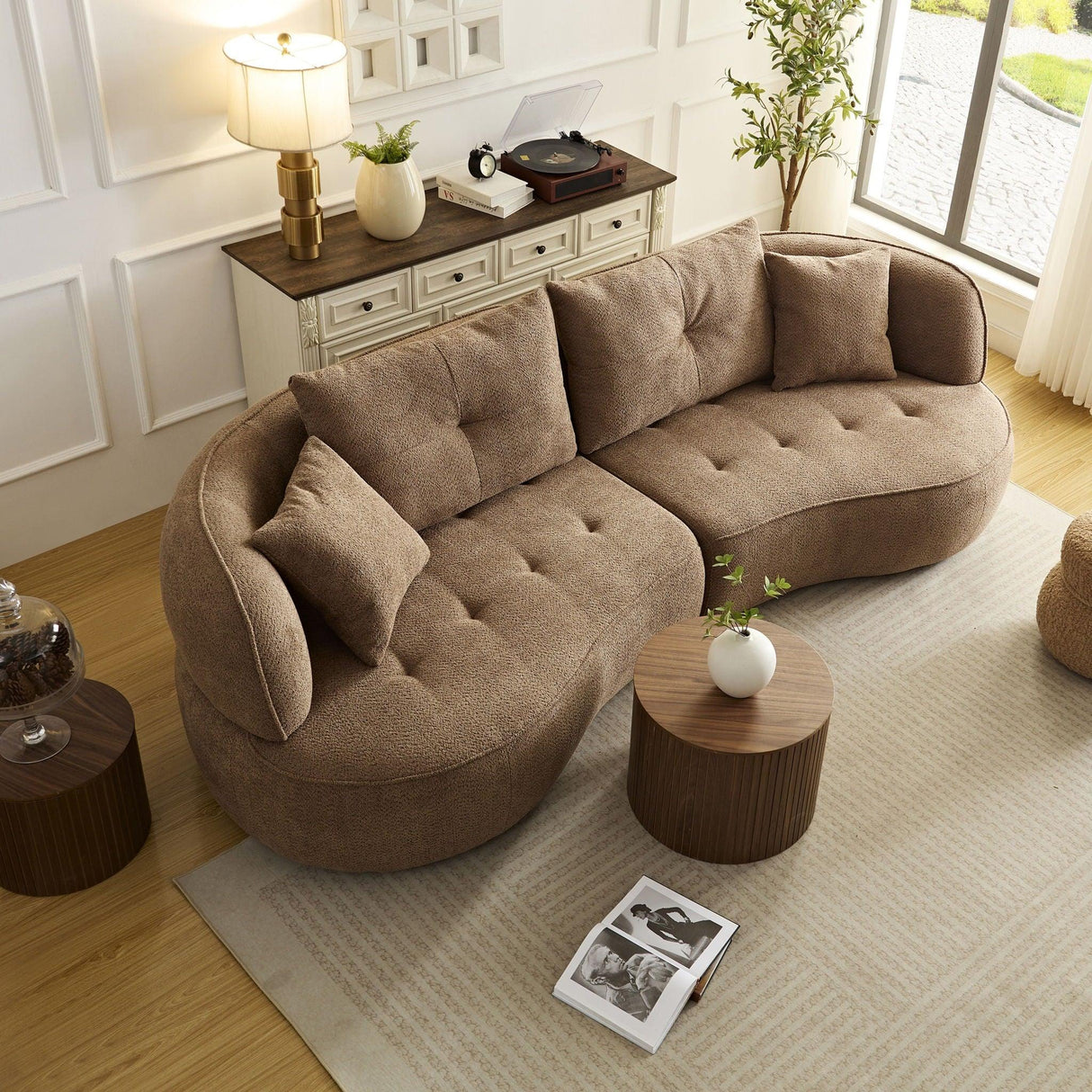 Modular Sofa, Durable Fabric, Solid Wood Frame, High Density Sponge Padding, Seating For 4 - Furniture Home Direct