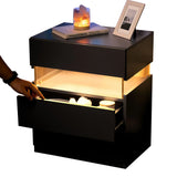 LED Nightstands, 3 Drawer For Bedroom - Furniture Home Direct