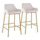 Daniella - Contemporary / Glam Fixed Height Bar Stool (Set of 2) - Furniture Home Direct