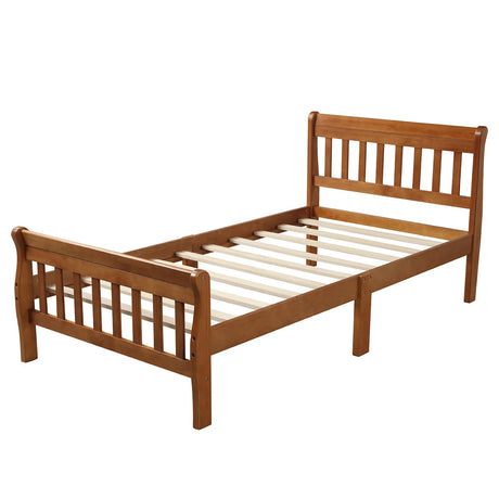 Platform Bed, Mattress Foundation Sleigh Bed With Headboard, Footboard, Slat Support - Furniture Home Direct