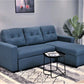 Convertible L Shaped Sectional Sleeper Sofa Bed, Saving Pull Out Couch - Furniture Home Direct