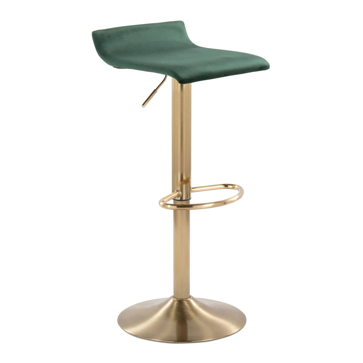 Ale - Contemporary Adjustable Height Barstool With Swivel With Oval Footrest (Set of 2) - Furniture Home Direct
