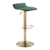Ale - Contemporary Adjustable Height Barstool With Swivel With Oval Footrest (Set of 2) - Furniture Home Direct