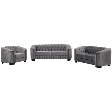 Upholstered 3 Piece Sofa Set With Legs - Furniture Home Direct