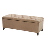 Elegant Design Tufted Top, Soft Close Storage Bench