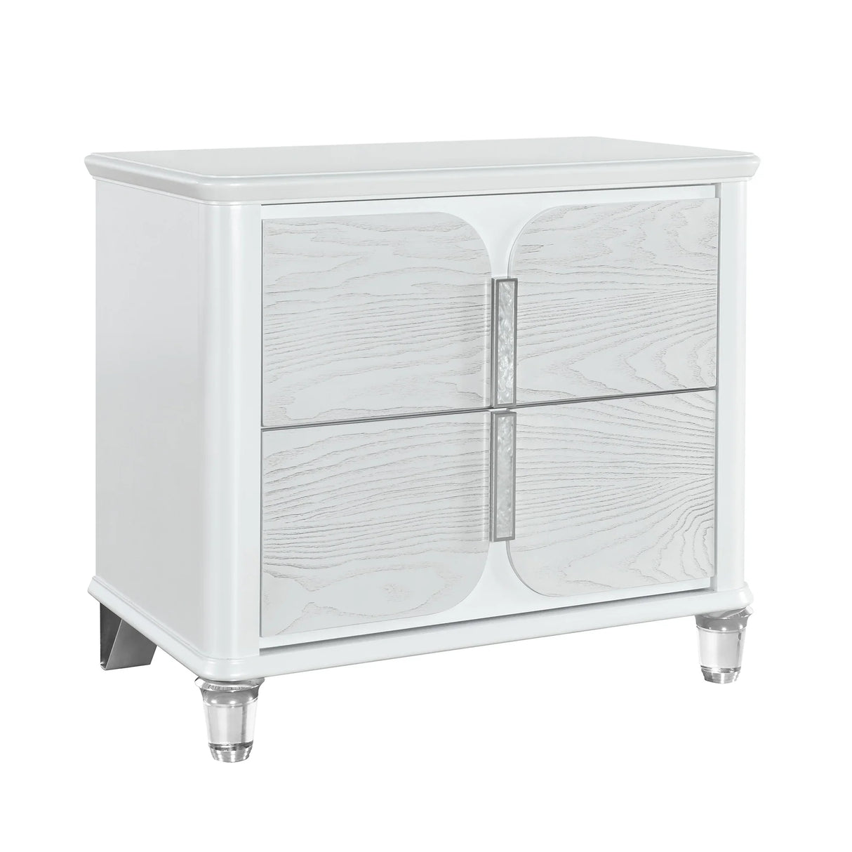 King Bedroom Set Contemporary Wood Finish Sleek Grey - Furniture Home Direct