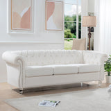 Rolled Arm Chesterfield 3 Seater Sofa - Furniture Home Direct