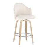 Ahoy - Mid Century Modern Fixed Height Counter Stool With Round Footrest (Set of 2) - Furniture Home Direct