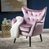 Alyssa - Mid Century Upholstered Arm Chair With Wingback Design