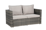 6 Piece Wicker Patio Set With Glass Table - Furniture Home Direct