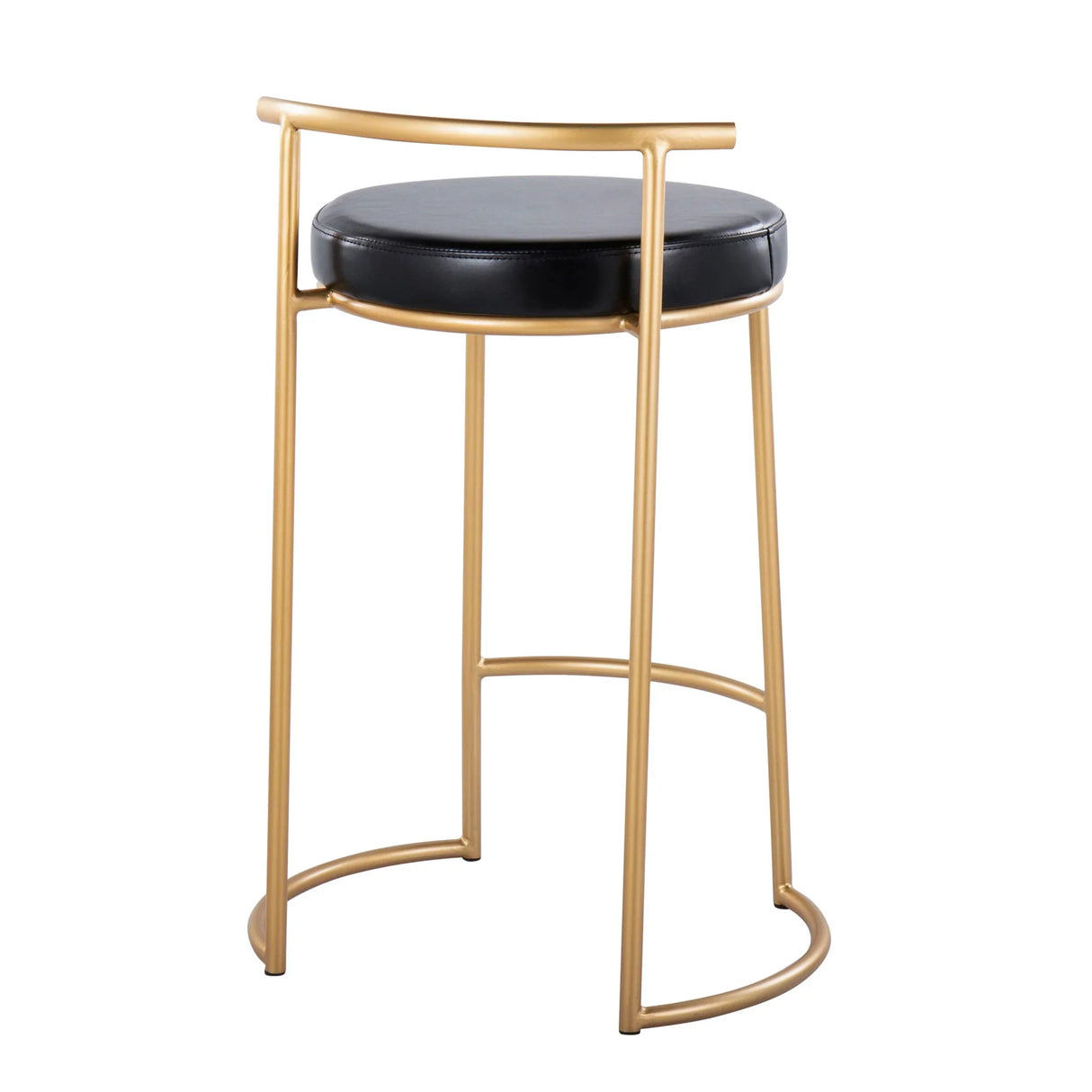 Fuji - Round Contemporary Fixed Height Counter Stool (Set of 2) - Furniture Home Direct