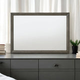 Escher - Mirror - Gray / Oak - Furniture Home Direct