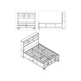 Civic - 5 Piece Bedroom Set With Storage Drawers - Furniture Home Direct
