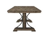 Dining Set Rustic Wood Bench and Upholstered Chairs Brown - Furniture Home Direct