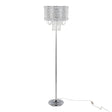 Droplet - Contemporary Floor Lamp - Polished Chrome / Clear - Furniture Home Direct