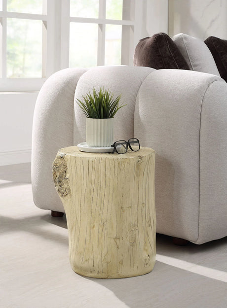Gene - Fiber Concrete Accent Table - Brown - Furniture Home Direct