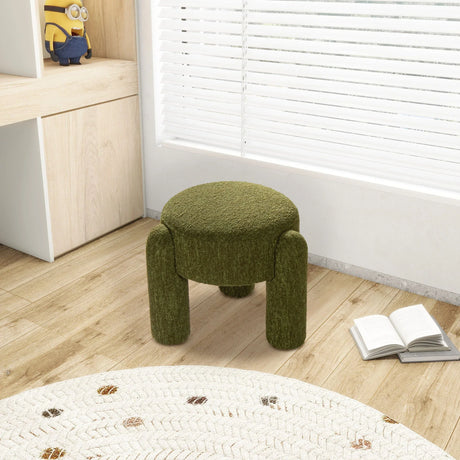 Hugo - Round Fully Upholstered Ottoman - Furniture Home Direct