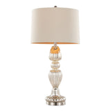 Spade - Contemporary Table Lamp (Set of 2) - Mercury / Nickel / Natural - Furniture Home Direct