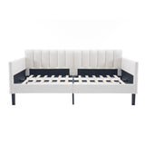 Elena - Boucle Upholstered Daybed, Ribbed Tufted Backrest - Furniture Home Direct