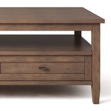 Warm Shaker - Coffee Table - Rustic Natural Aged Brown - Furniture Home Direct