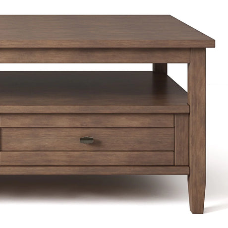 Warm Shaker - Coffee Table - Rustic Natural Aged Brown - Furniture Home Direct