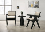 Jasper - 3 Piece Arm Chairs And SIde Table (Set of 3) - Ebony Black - Furniture Home Direct