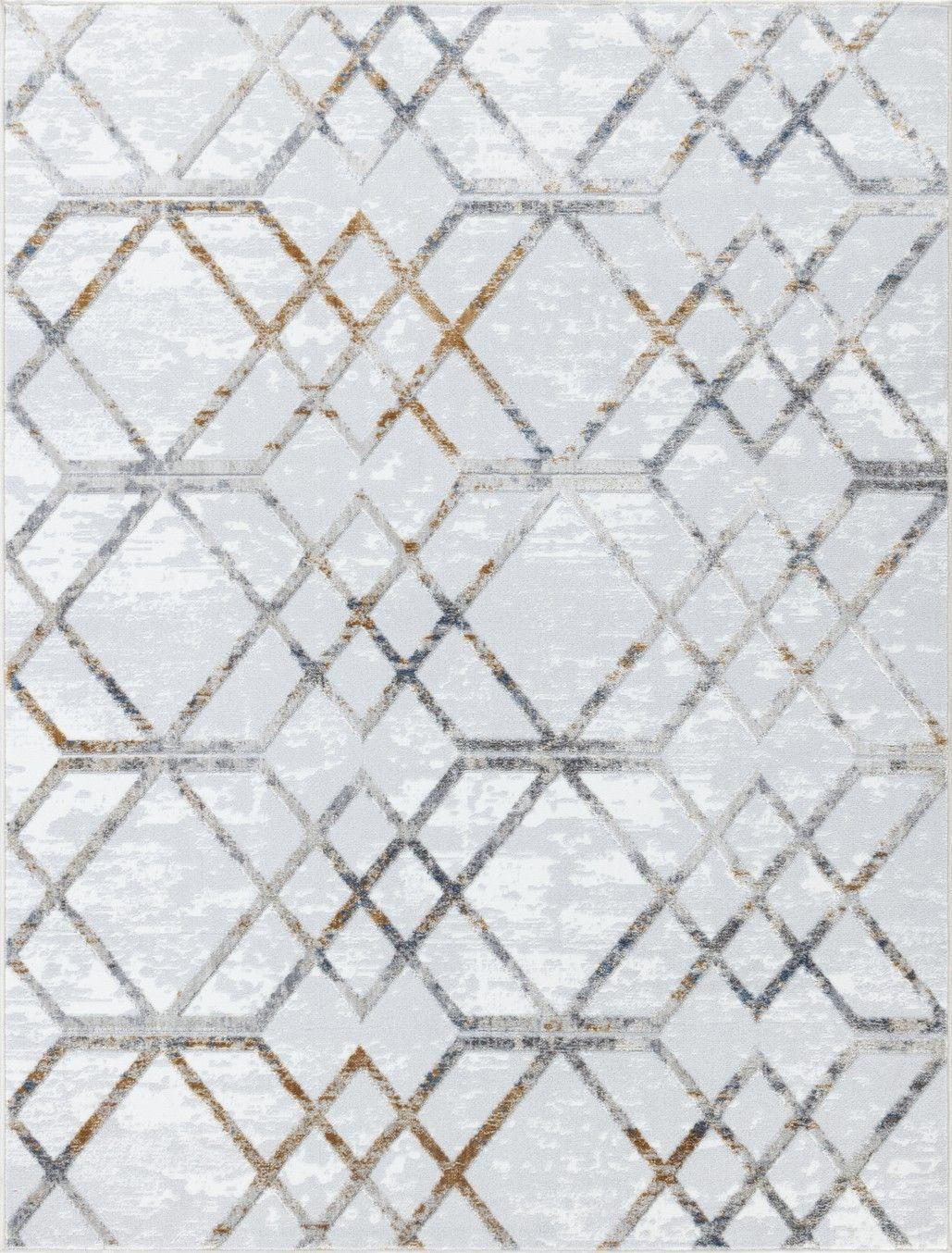 Nova - 2'7" X 7' Polypropylene Area Rug - Multi / White - Furniture Home Direct